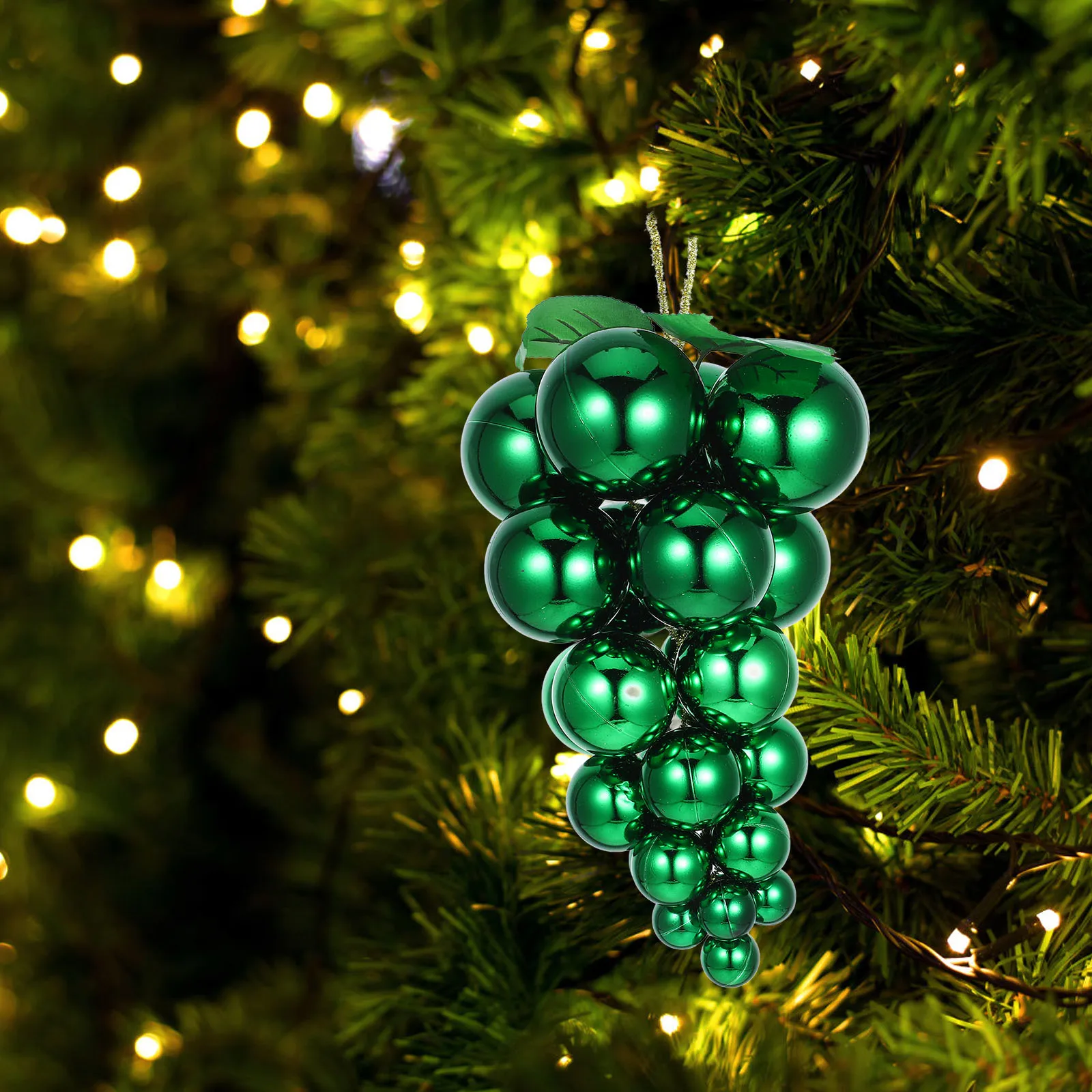 

Christmas Tree Christmas Artificial Grape Decoration Ball Green Decorations Artificial Grape String Balls Versatile Holiday