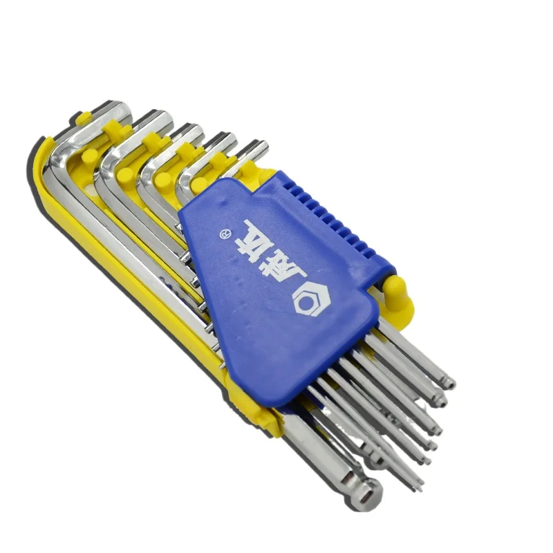 

*~Hardware Tools Imperial Extra Long Extended Ball Head Flat Head 12 Pieces Hexagon Wrench Imperial Hexagon Screwdriver