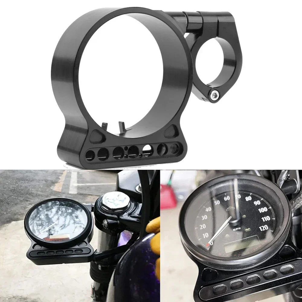 Motorcycle Speedometer Side Mount Relocation Bracket Clamp 39mm for Harley Sportster XL883 XL1200 Iron 72 93-15 Dyna FXD 93-05