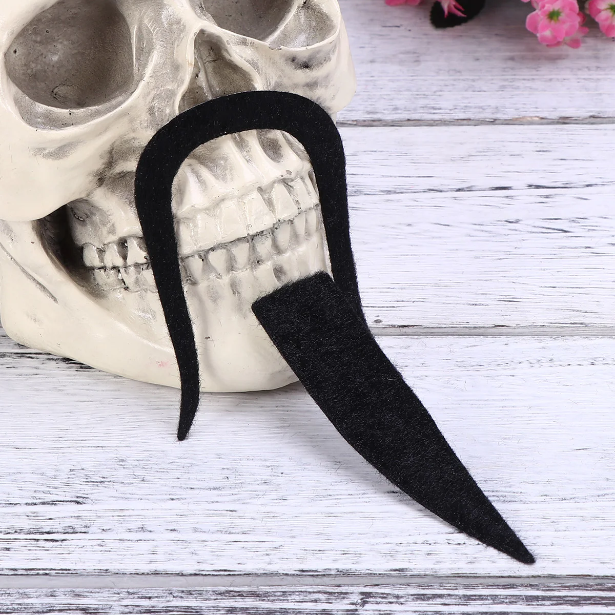 

2Pcs Costume Party Halloween Fake Mustache Funny Fake Beard Whisker (Black)