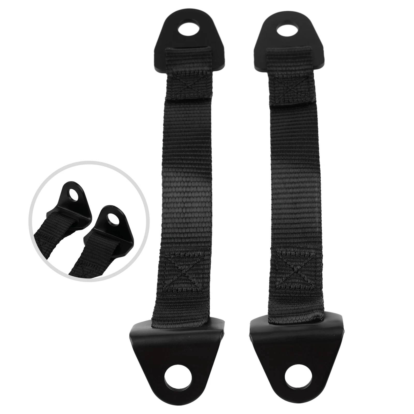 2pcs Black Door Limiting Straps Belt Set For Can Am For Maverick X3 2017-2022 Adjustable Replacement Check Straps Car Interior A