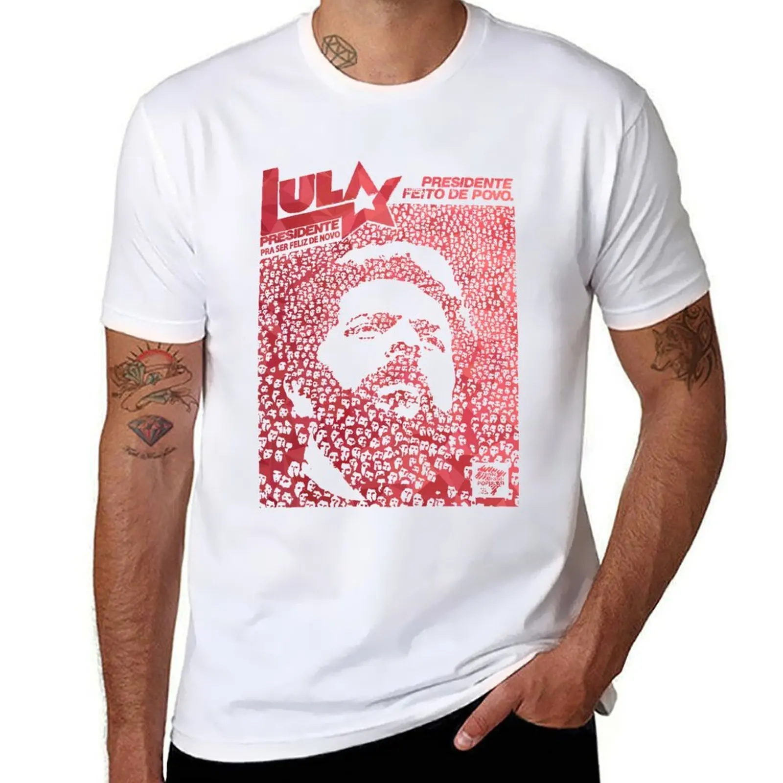 Lula Presidente Camiseta homem camisetas para homens camisetas casuais designer Camiseta