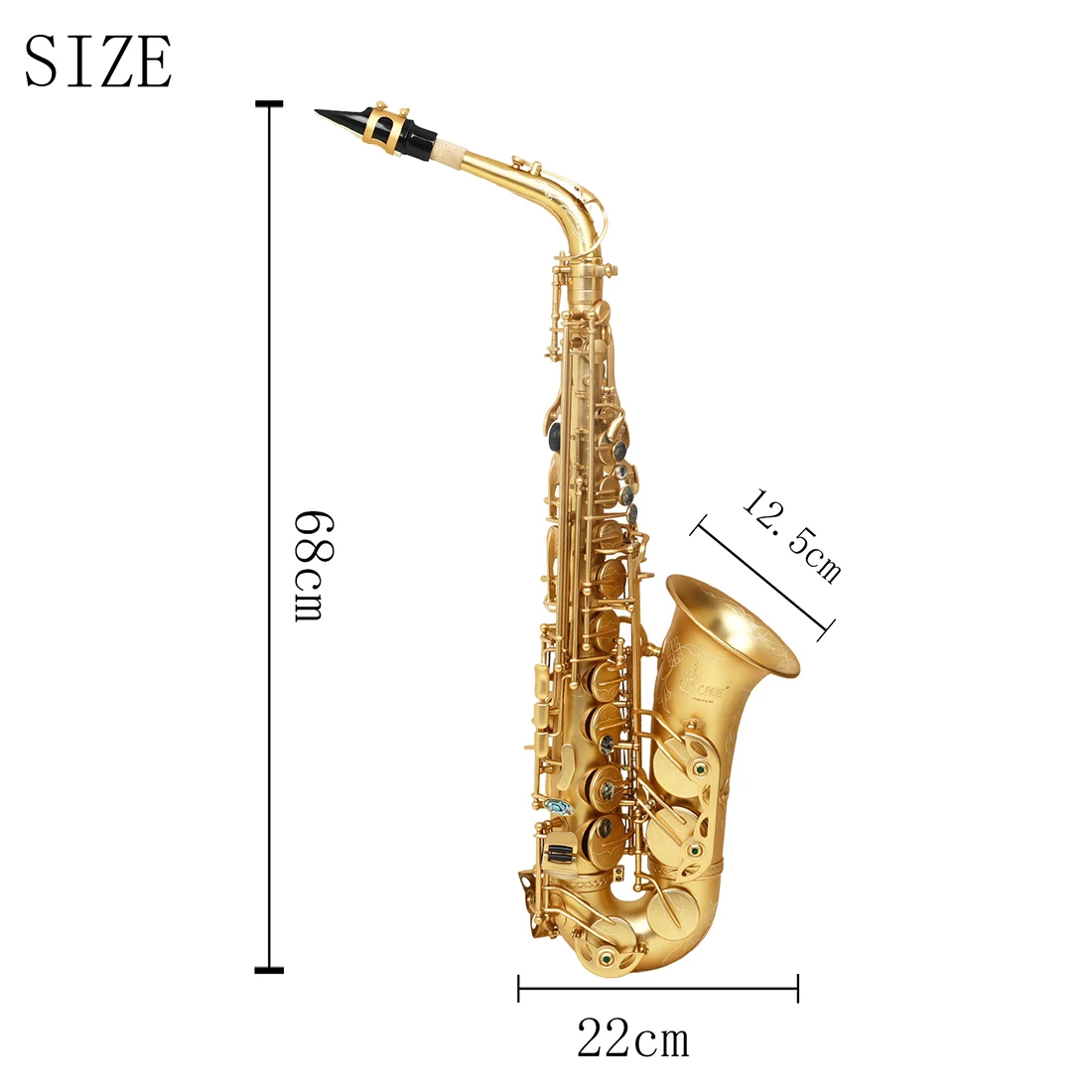 Eb Alto Saxophone Brass Nickel Plated E Flat Sax Professional Woodwind Instruments With Saxfone Case Reeds Parts & Accessories