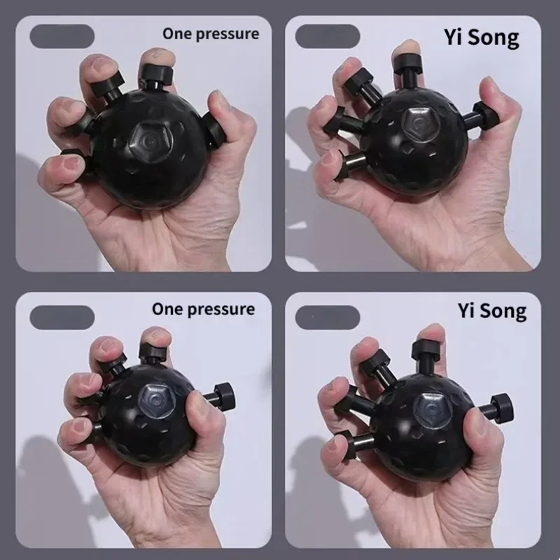 Finger Hand Strengthener Ergonomic Hand Ball Gripper Exerciser Anti Slip Finger Exerciser Ball for Musicians Athletes Climber