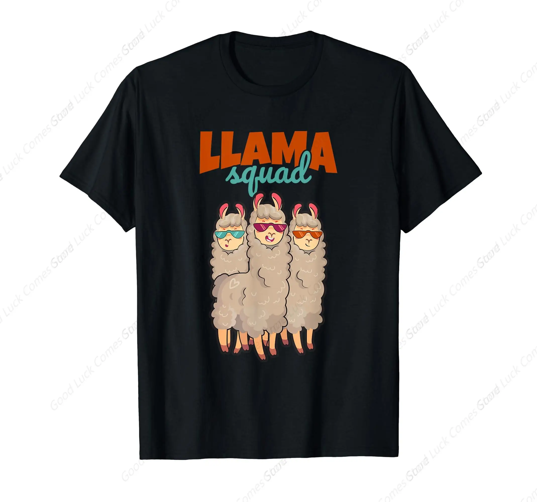 Funny Llama Design Men Women Cute Llama Alpaca Man Boys T-Shirt