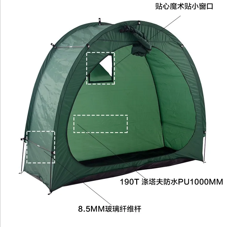 خيمة سقيفة دراجة كهربائية ذاتية الدفع، جبلية خارجية محمولة للحماية من المطر والشمس، غرفة المرافق، غرفة التخزين #3