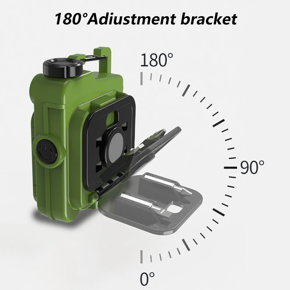 Mini LED Flashlight Rechargeable Camping Lamp Portable Work Light Pocket Lamp Magnetic Repair Light Waterproof Emergency Lamp