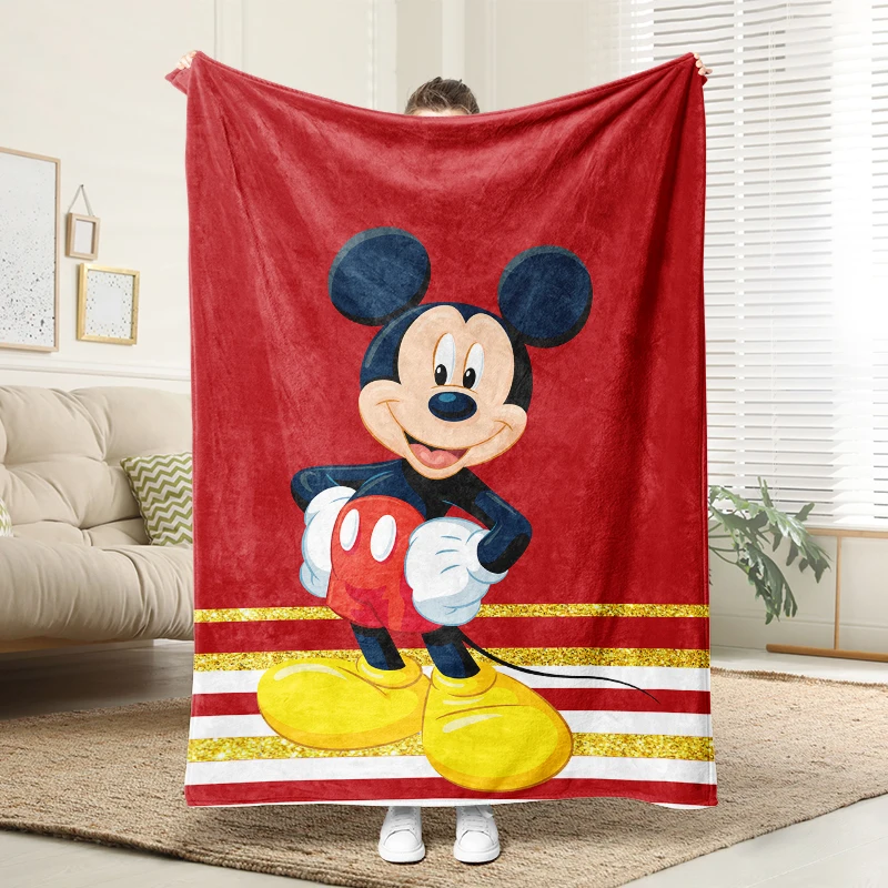 

Disney Mickey Mouse Classic Style Soft Plush Blanket Warm Throw Sofa Bed Cartoon Blanket Kids Adults Gift Home Decor