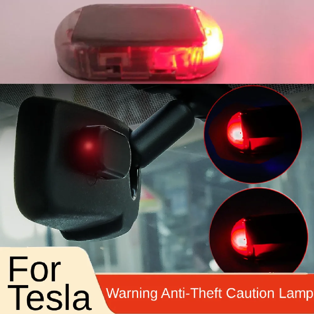 Car Fake Security Light Solar Powered Simulated Dummy Car Alarm Wireless Warning Anti-Theft Caution Lamp LED Flash Imitation