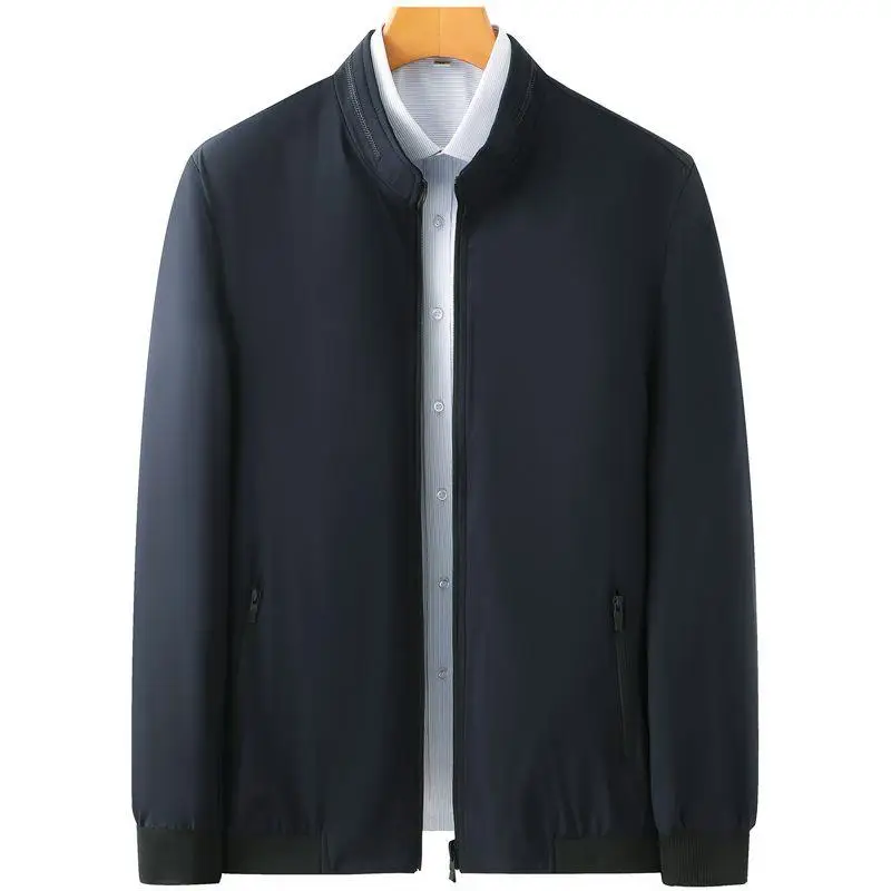 

Повседневная тонкая куртка с воротником-стойкой для мужчин среднего возраста и лет, весна-осень Faion Urban Sle, длинное волокно из полиэстера