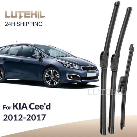 Для KIA Cee'd Ceed 2012-2017 2013 2014 2015 2016 стеклоочиститель передние и задние щетки стеклоочистителя лобовое стекло щетки 26 "+ 14" + 12