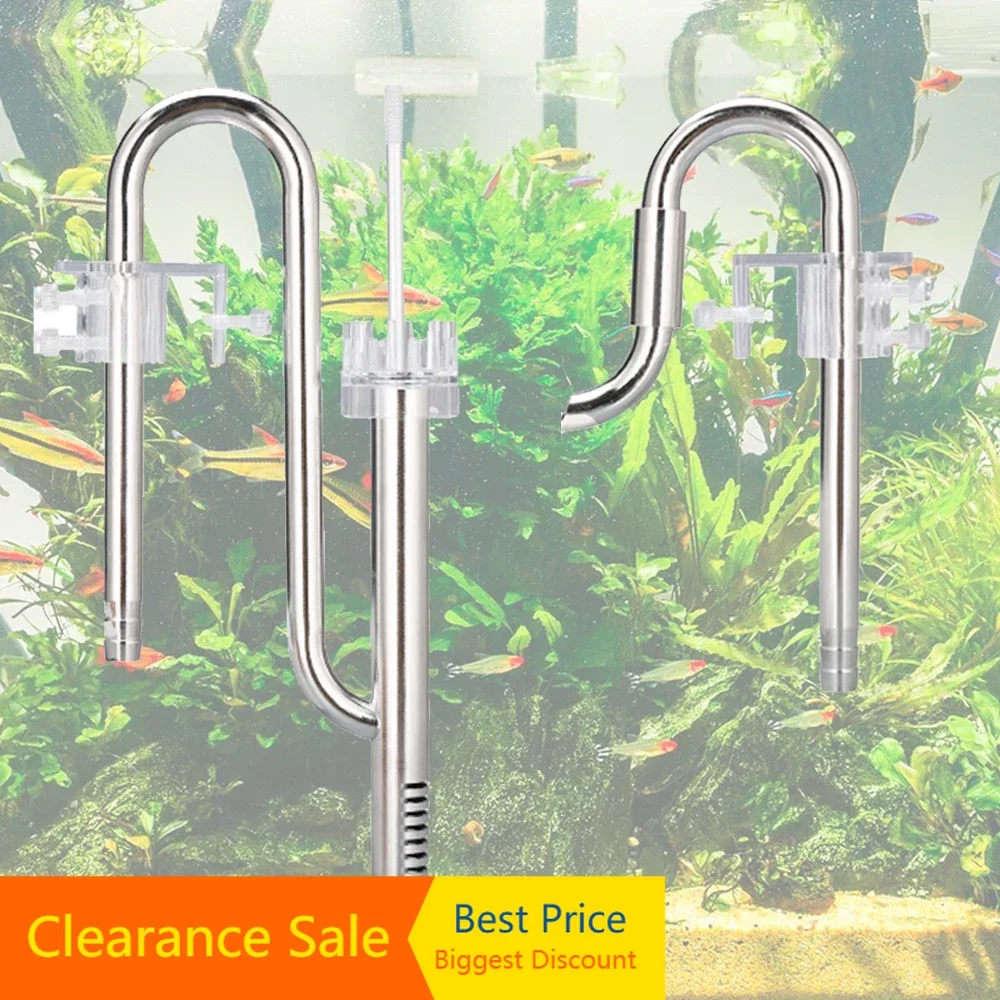 304 Steel Stainless Inflow Outflow Lily Pipe for Aquarium Filter Planted Tank Acrylic Surface Skimmer Metal Aquarium Accessories