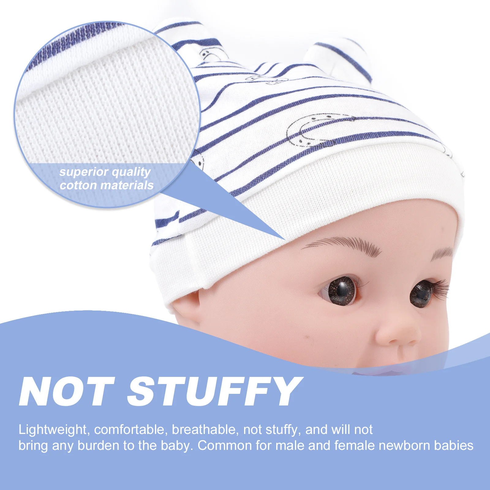 

2Sets Baby Cotton Hats Gloves Kit Newborn Anti-Scratch Hand Covers Soft Comfortable Protection Cotton Hats Gloves Kit