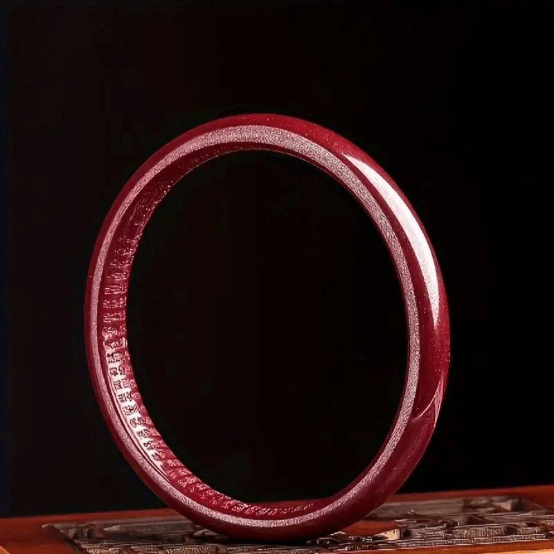 

New Natural Raw Ore Cinnabar Bracelet, Classic Retro Ethnic Style Jewelry