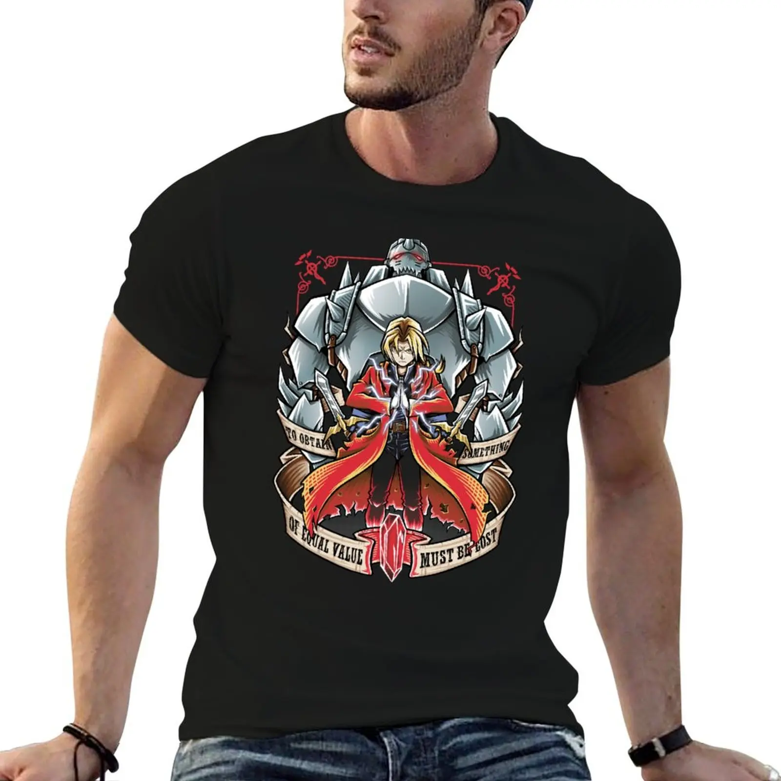 

Brotherhood Full Metal Alchemist T-Shirt Aesthetic clothing anime shirt affliction shirts mens clothing