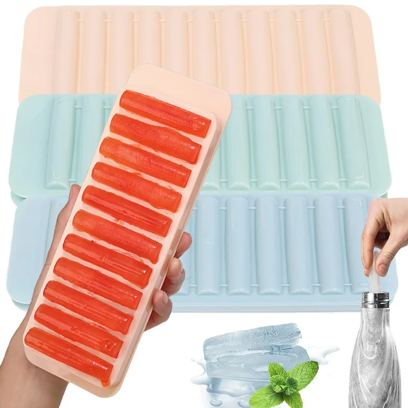 Long Ice Cube Mold 11 Grids Stick Ice Cube Molds Reusable Freezing Tools For Water Bottles Drink Coffee Juice Kitchen Gadgets