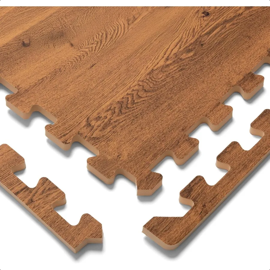 أرضية الغابات مزرعة 5 8 بوصة سميكة مطبوعة رغوة البلاط قسط الخشب الحبوب المتشابكة رغوة الحصير مكافحة التعب الأرضيات S #6