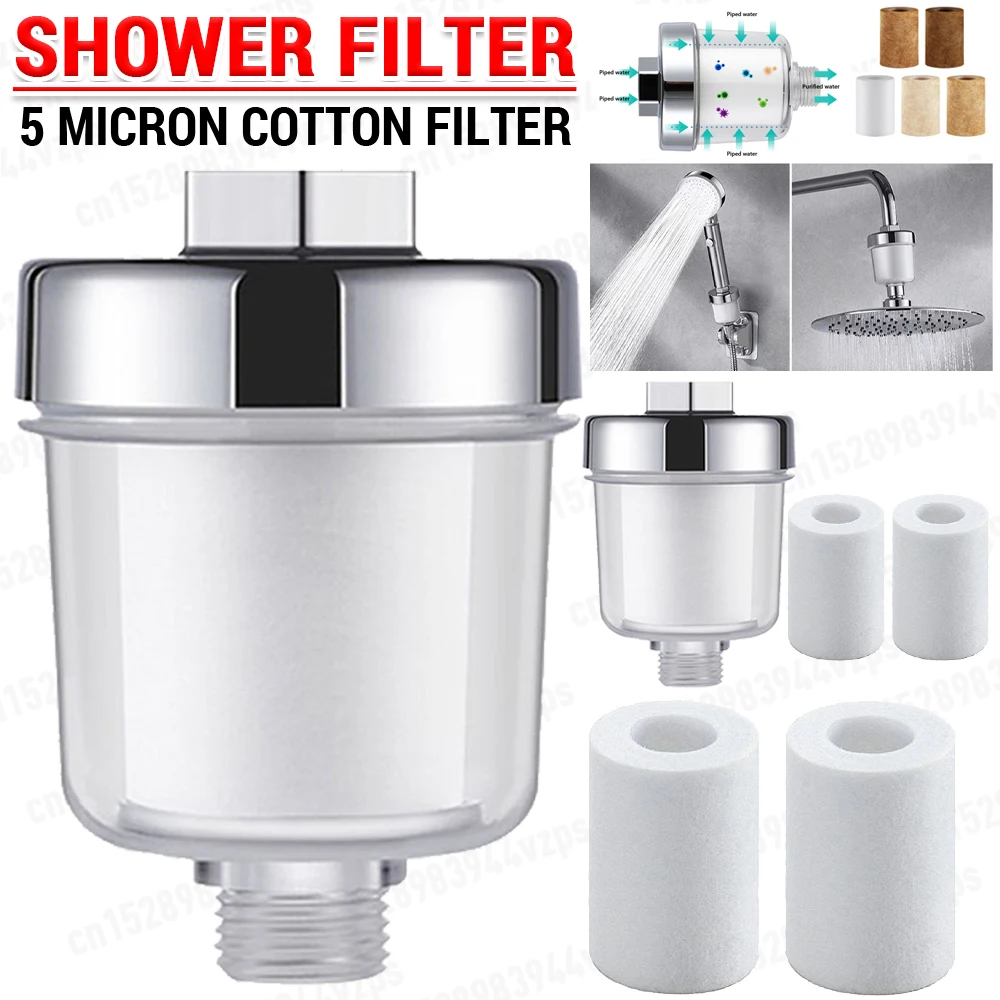 Water Filter for Tap Transparent Sprinkler Filter Universal Kitchen Faucet Filters Connect PP Cotton Filtered Tap Water Filter