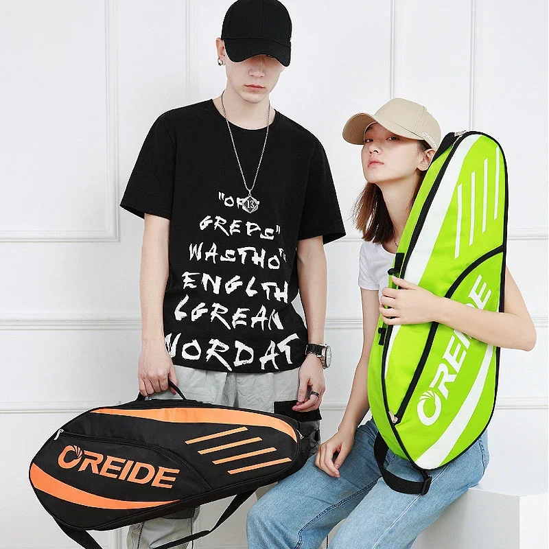 OREIDE Waterproof Badminton Racket Bag For 3-6 Rackets Single Shoulder Lightweight Portable Tennis Backpack Sports Equipment Men