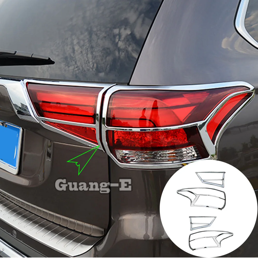 

Car Rear Tail Back Light Lamp Eyebrow Frame Sticker ABS Chrome Cover Trim For Mitsubishi Outlander 2016 2017 2018 2019 2020 2021