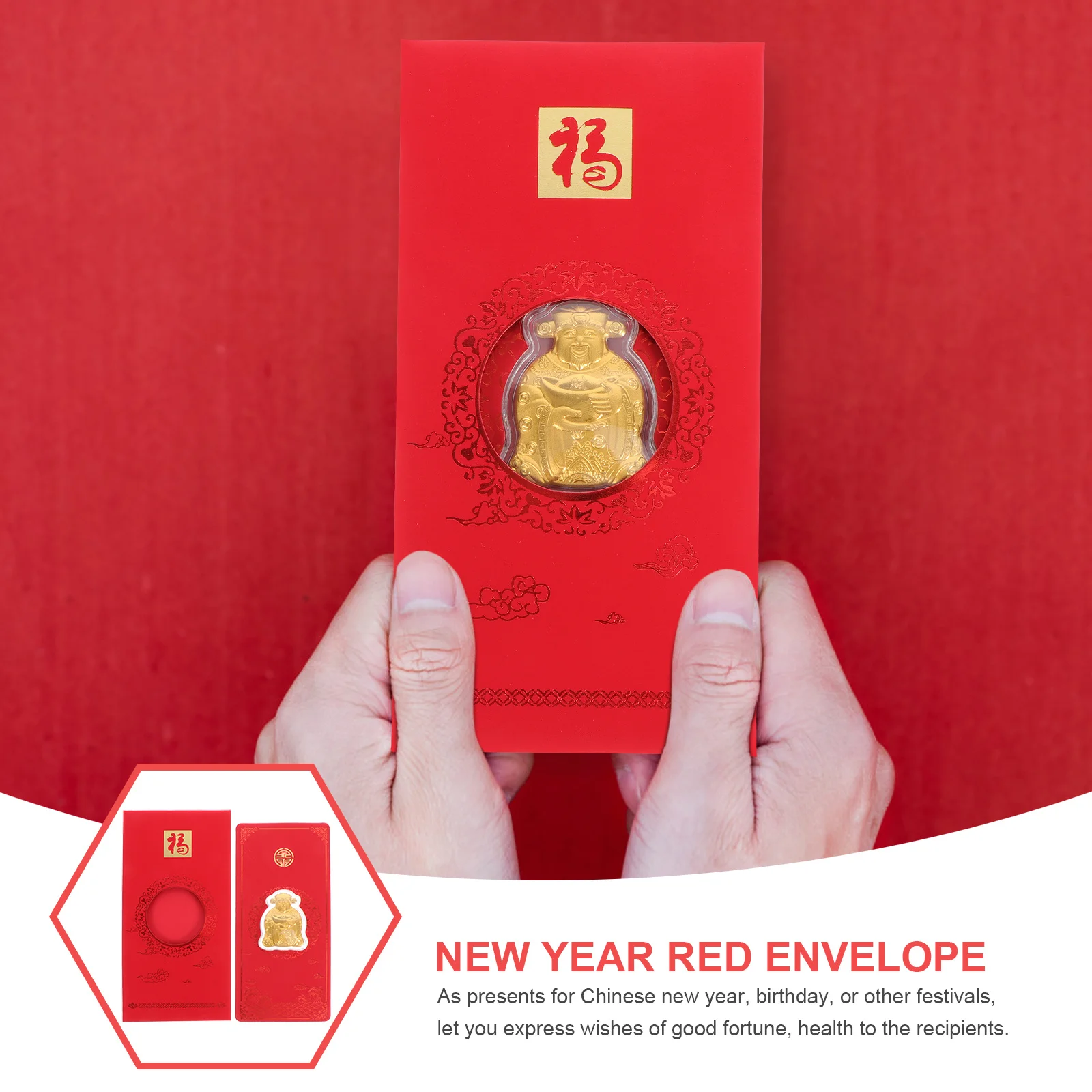 6pcs Chinese New Red Envelopes Money Pouch For 2022 Tiger Year Festival Gift Traditional Red Packet New Year Supplies Luck