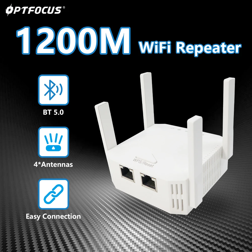 

OPTFOCUS 1200 Мбит/с 2,4G/5G Wi-Fi повторитель двухдиапазонный 5 ГГц беспроводной усилитель сигнала сеть Wi-Fi усилитель расширитель диапазона