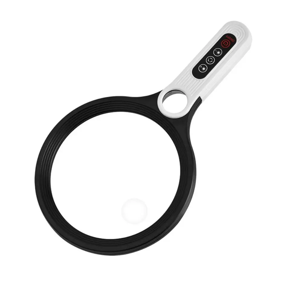 Extra Large 5x Magnifying Glass 5X 10X 20X 135mm Loupe Lens Handheld Magnifying Glass Illuminated with 34LED Lights