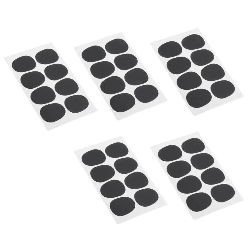 Rubber Saxophone Mouthpiece Patch Pad Cushion Black for Alto Tenor Replacement Accessory Gift Set