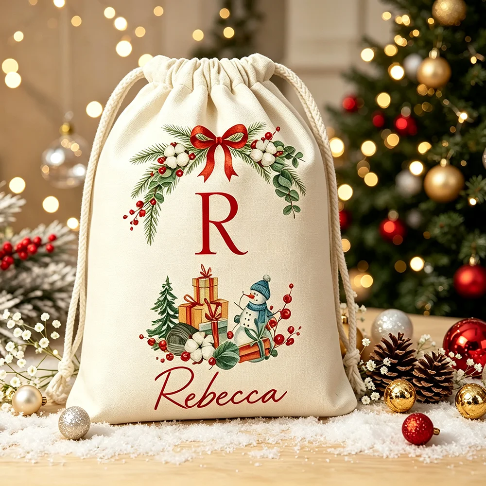 Interior Design Names - Personalized Large Christmas Gift Bag With