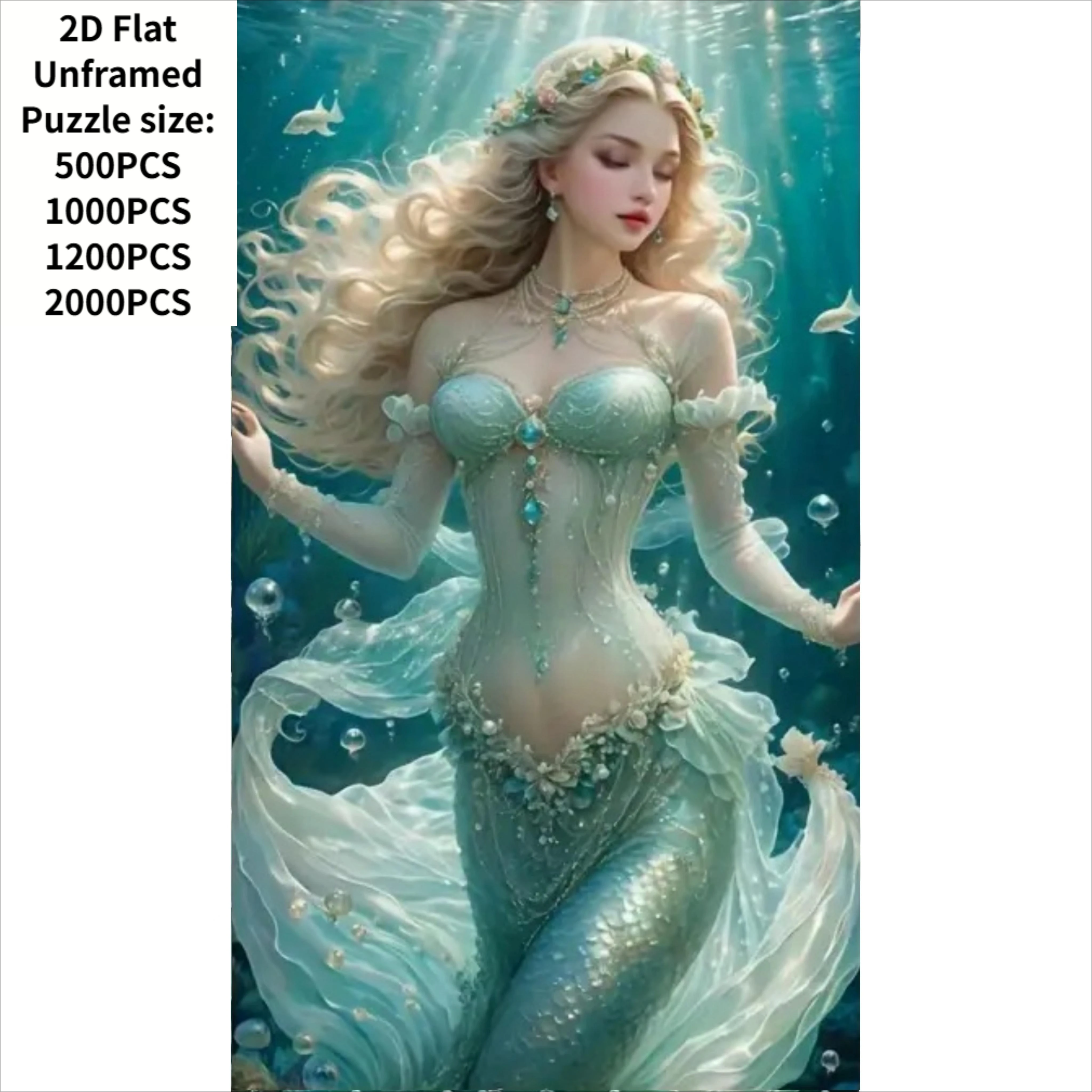 

Пазл-головоломка с русалкой, 500/1000 деталей, развивающая игрушка для детей, детские игры, рождественский подарок