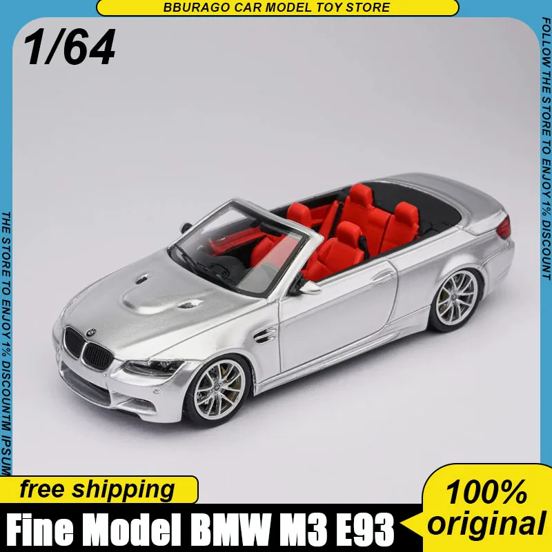 

Pre-Sale Fine Model Fm 1:64 Bmw M3 E93 Convertible Static Alloy Diecast Collectible Model Removable Hardtop Dual Display Modes