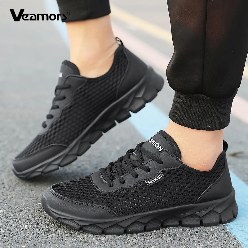 

VEAMORS Mesh Walking Shoes Light Casual Flat Shoes Men's Casual Sports Shoes Walking Flats Light Breathable Daily Footwear