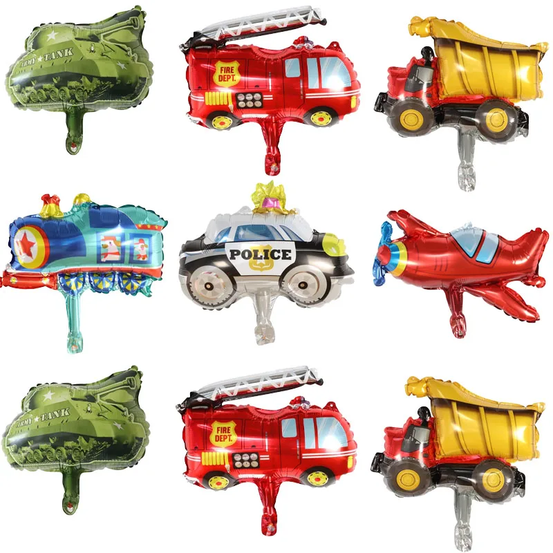 The New Mini Rocket Tank Ship Red Plane DIY Foil Balloon Happy Birthday Wedding Party Children\'s Day Decoration Toy Ball