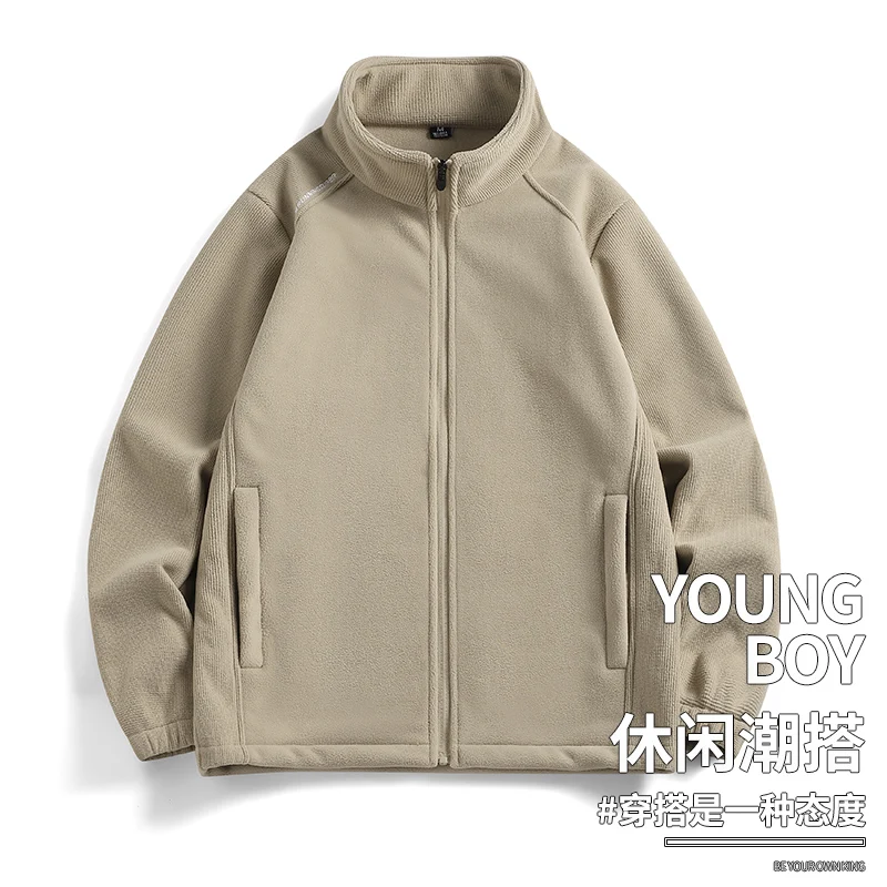 Men's Autumn Winter Casual Fashion Patchwork Hoodie Multi-Pockets Outwear Coat Men Hip Hop Casual Vintage Loose Track Jacket