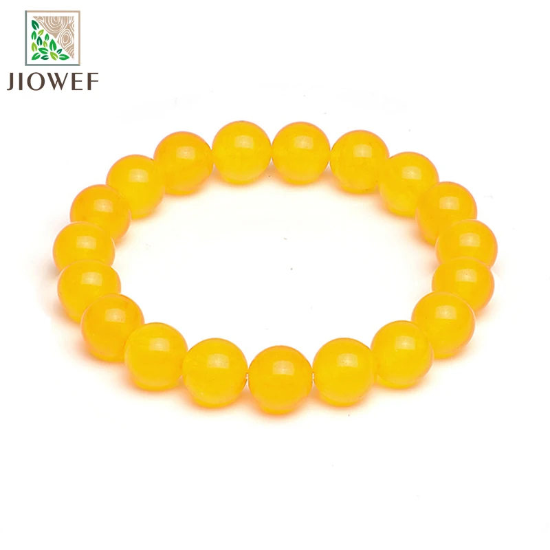 Yellow Quartzite Natural Stone Streche Bracelet Elastic Cord Pulserase Jewelry Beads Lovers woman Gift Accessories 6/8/10/12mm