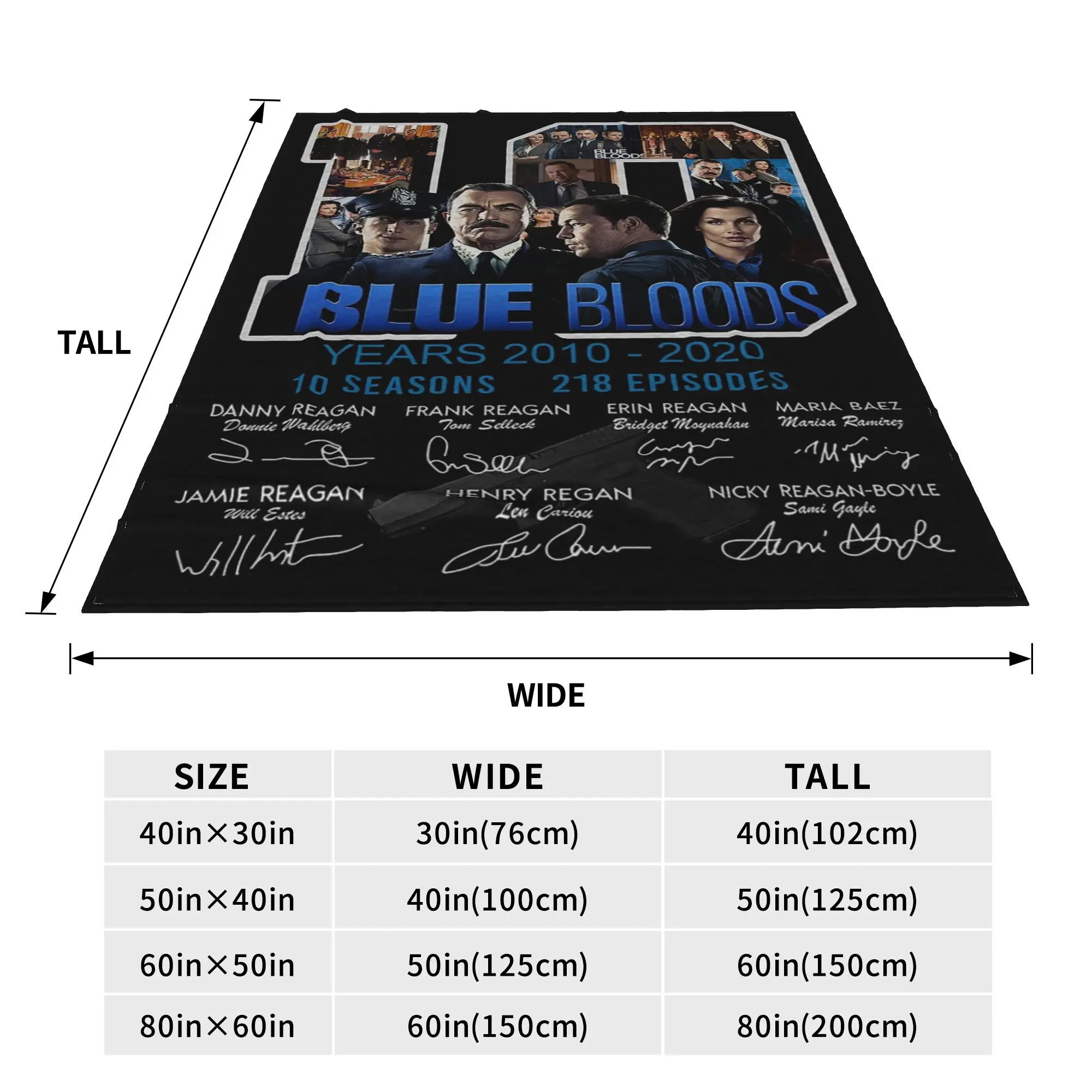 الأزرق الدم العام 2010 – 2020 10 مواسم بطانية المحمولة الفانيلا أريكة رمي بطانية للمنزل غرفة نوم في الهواء الطلق يلقي المفرش