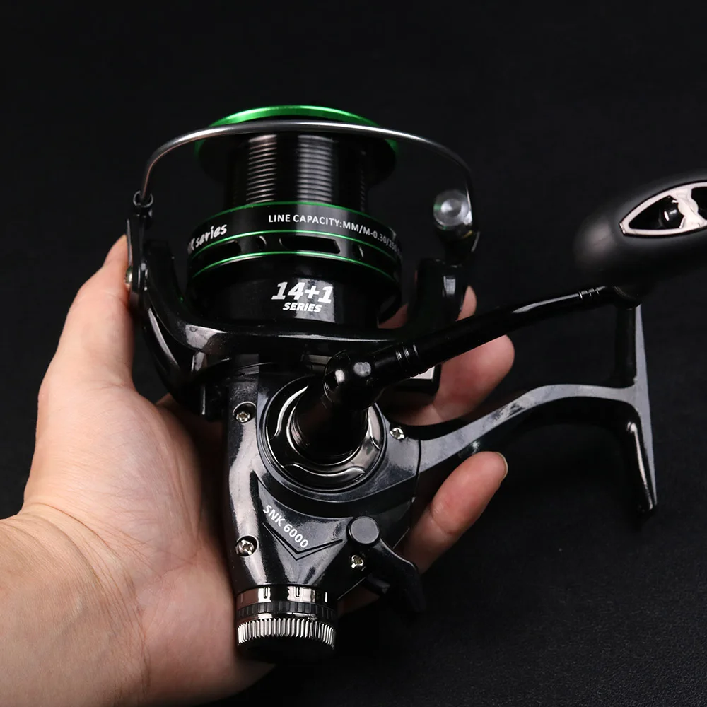 JOSBY New Double Brake Design Fishing Reel Super Strong Carp Fishing Feeder Spinning Reel Spinning wheel type fishing wheel SNK
