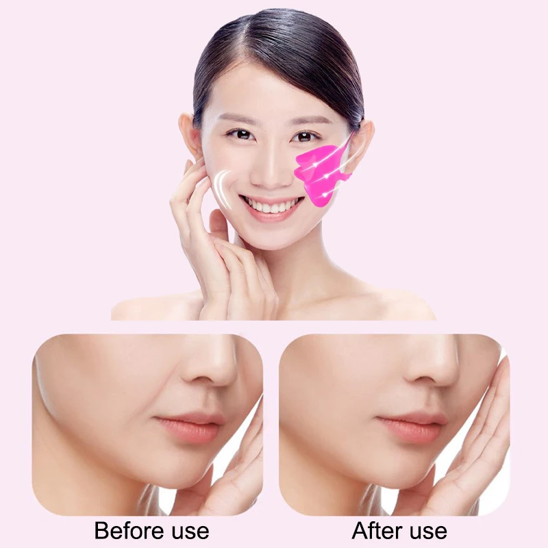 Masker Wajah silikon pengangkat wajah, penutup telinga mengurangi aroma mawar halus meregang lembut mencegah kecantikan wajah kendur