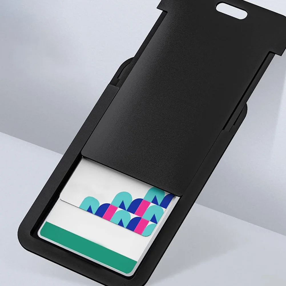 8pcs Black Abs Vertical Id Badge Holder Clip For Work Name Tag Nurse Card Sleeve Id Card Sleeves Name Tag Holder