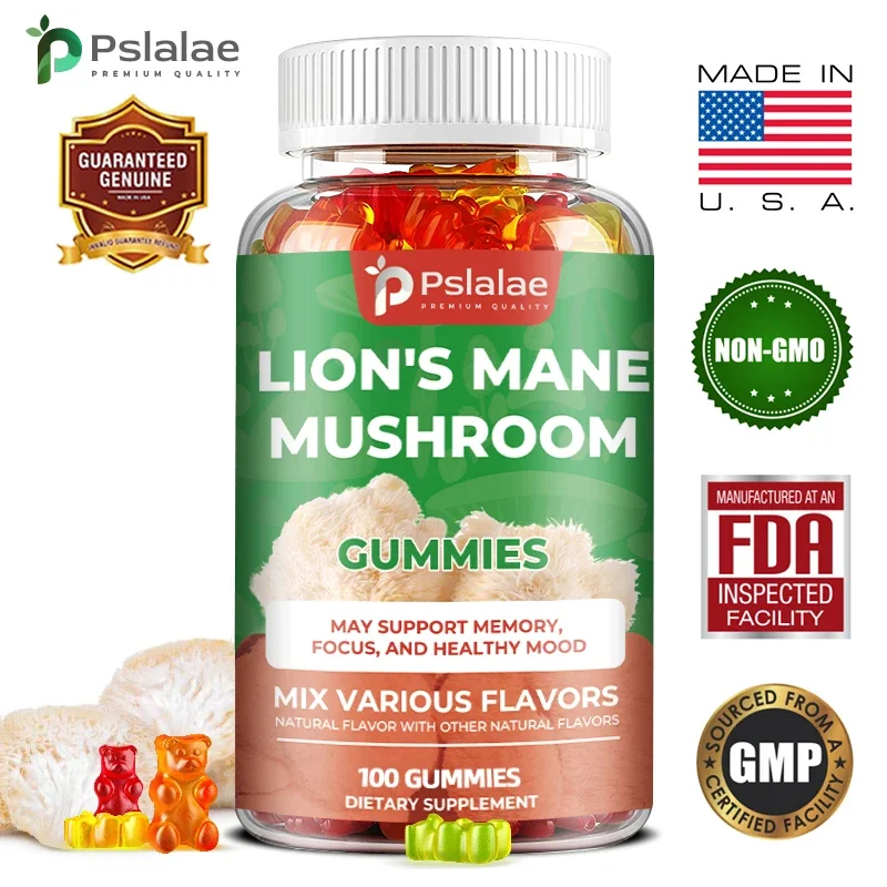 Brain Boosting Lion\'s Mane Mushroom Capsules - Improve Concentration and Memory, Support Healthy Mood