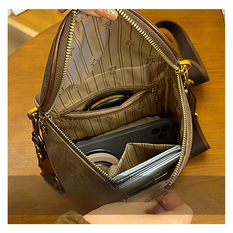 Women Shoulder Crossbody Bag Bear Pattern Half Circle Waist Bags Chest Bags High Quality PU Leather 2024 New Trendy Saddle Bag