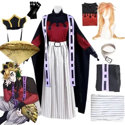 Anime Douma Cosplay Costume Wig Fan doma Douma Cosplay Kimono Outfit unisex Halloween Carnival Costumes for Men Women adult