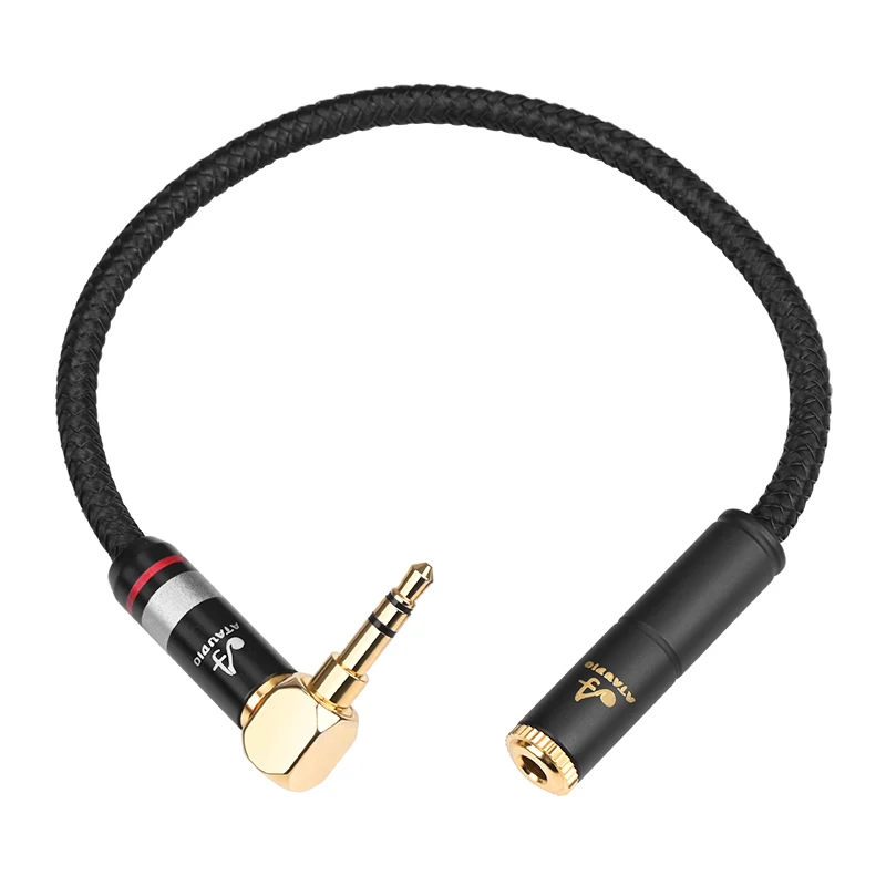 ATAUDIO HIFI 3.5mm Jack AUX Audio rozszerzenie męskie i żeńskie kabel z mikrofonem Stereo 3.5 rozszerzenie Audio kabel