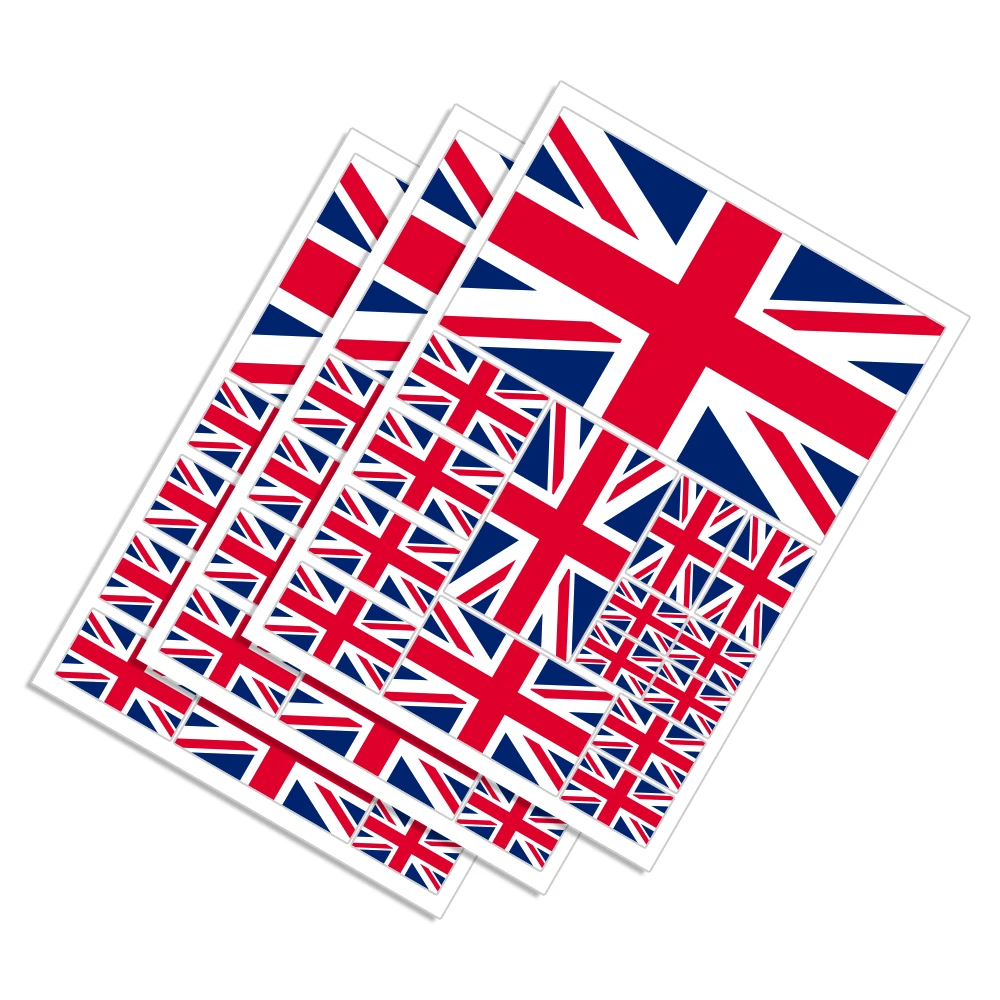 Pegatinas para coche con bandera de Inglaterra, pegatinas del Reino Unido, personalización impermeable, decoración de carrocería, calcomanías de vinilo, accesorios