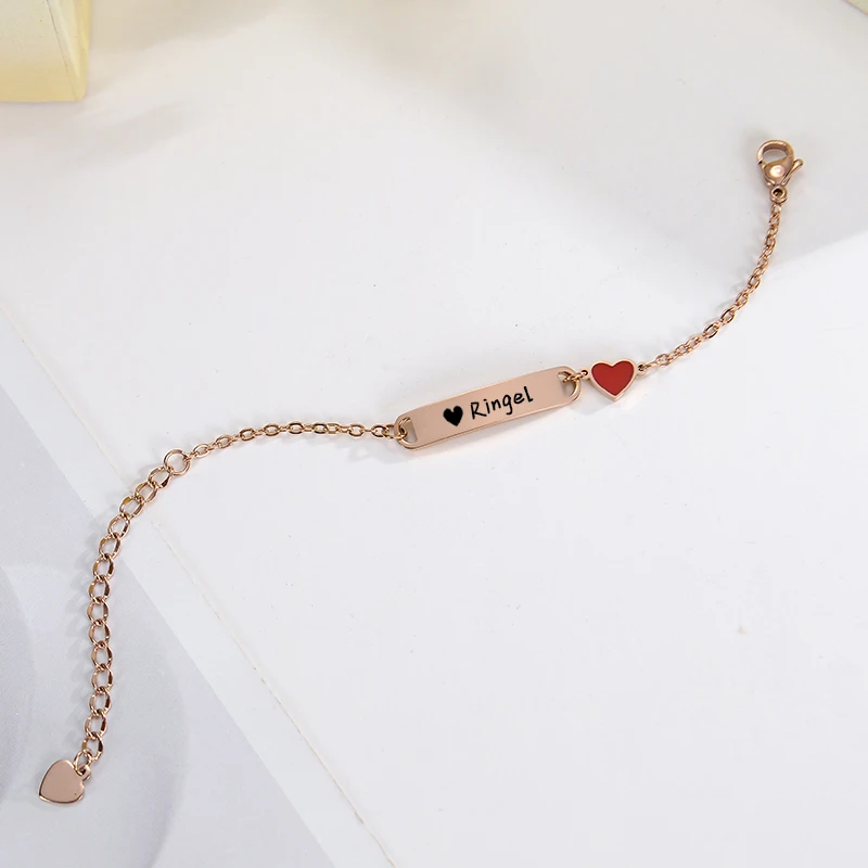 Personalisiertes Baby-Namensarmband 14K Vergoldet Individuelles ID-Armband für Mädchen Jungen Maßgefertigtes Textarmband Neugeborenen-Geschenk – Detail 11