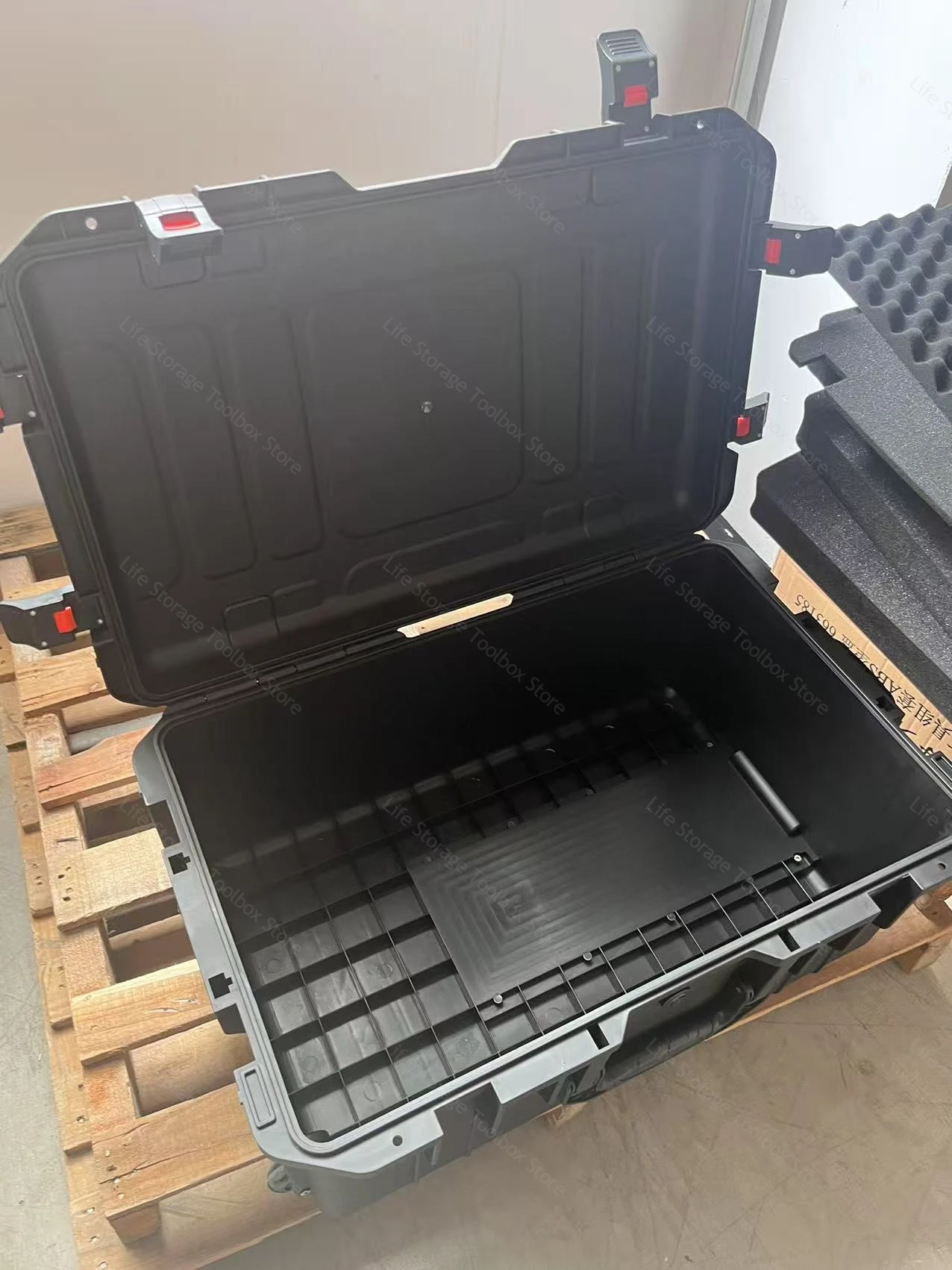 

Waterproof Hard Case Large Tool Box Organizer Portable Trolley Tool Bag Wheeled Safety Instrument Case Storage Box pelican case