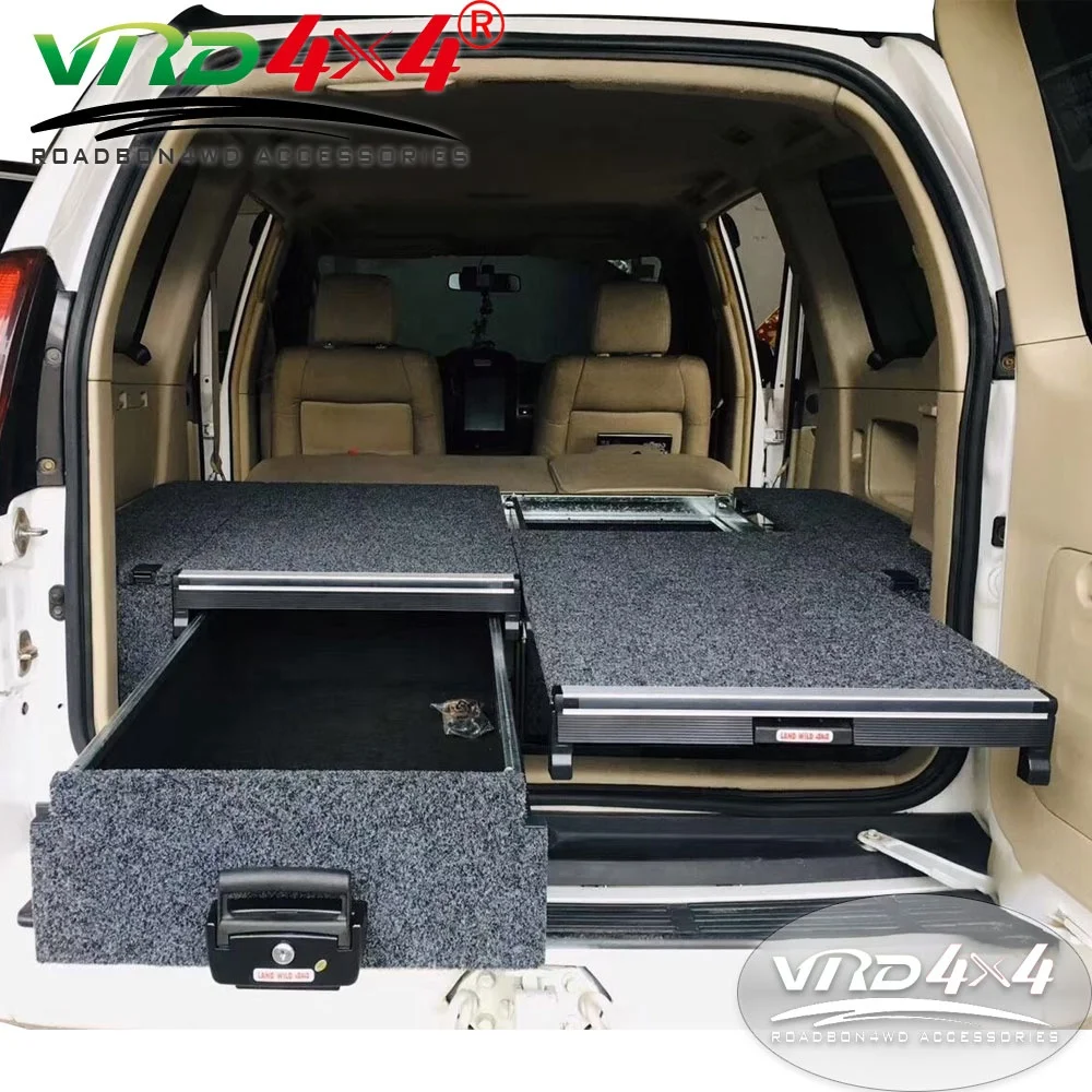 Car AccessoriesLC200 Rear Cargo Storage System 4X4 UTE Drawers Burner Car Build Camping Mobile Kitchen