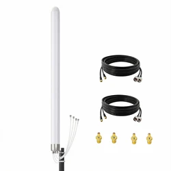 Omni Directional MIMO 4x4 Antenna 5G WiFi Outdoor 4G LTE Antennas for T-Mobile N71 Cellular Hotspots Router Gateways,600-6000MHz