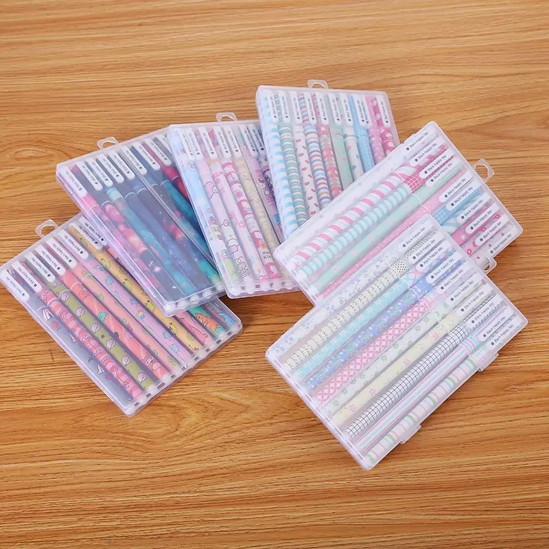 Ellen Brook 1 Set /10PCS Colorful Colored Gel Pen Animal Starry Star Text Marker Floral Stationery Office School Supplies