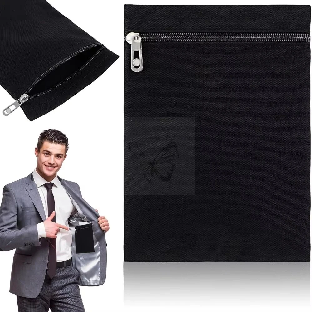 Sew-in Side Hidden Pocket with Zipper Inside Security Pocket for Clothing Inside Pockets Travel Wallet Pouch for Jackets Coats
